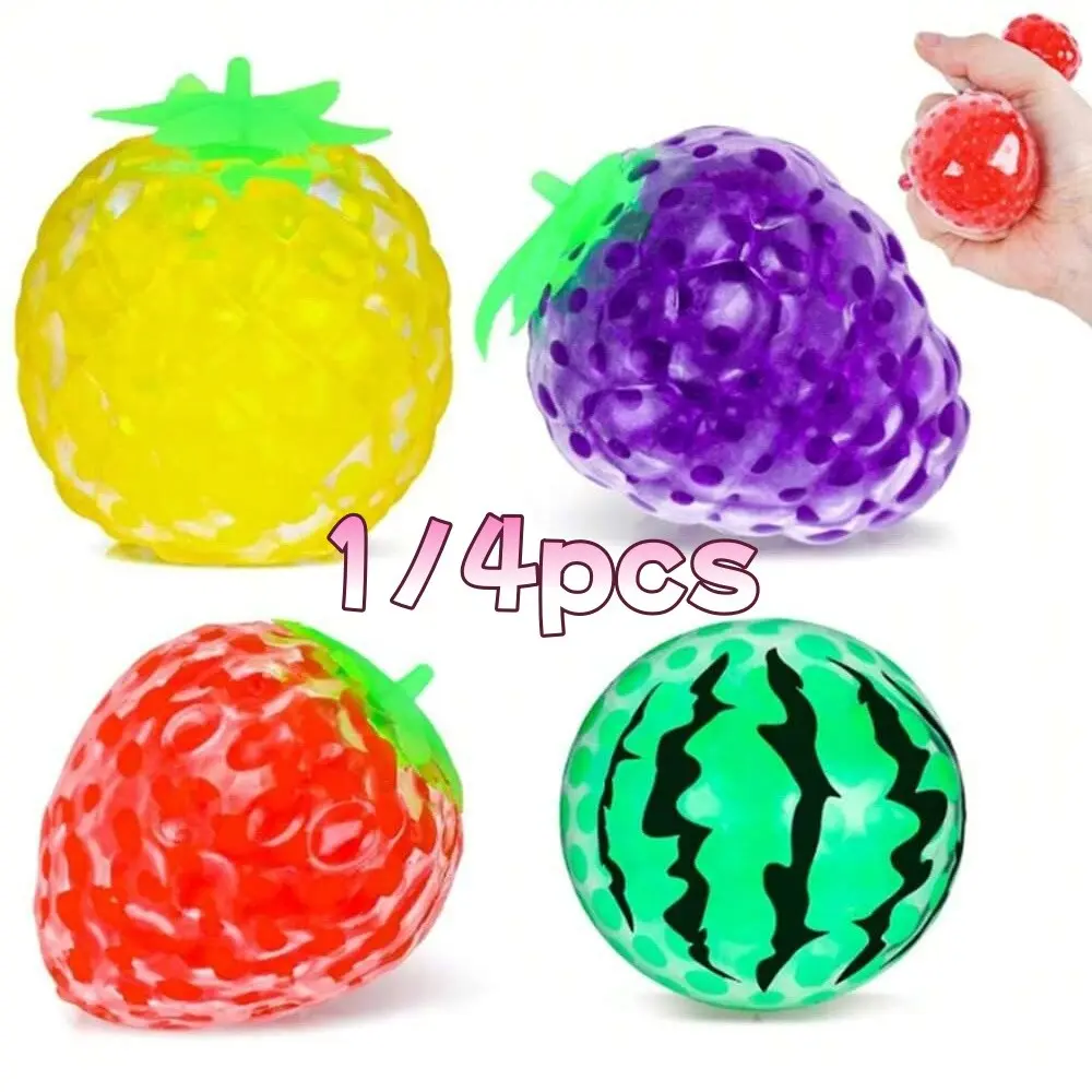 Fruit-Shaped Stress Relief Ball Set, Fidget Stress Balls, Sensory Squish Ball, Sensory Toy, Squeeze Toy, Birthday Party Gift, Adult Stress Relief, Filled Gift Bag, Piñata Fillers