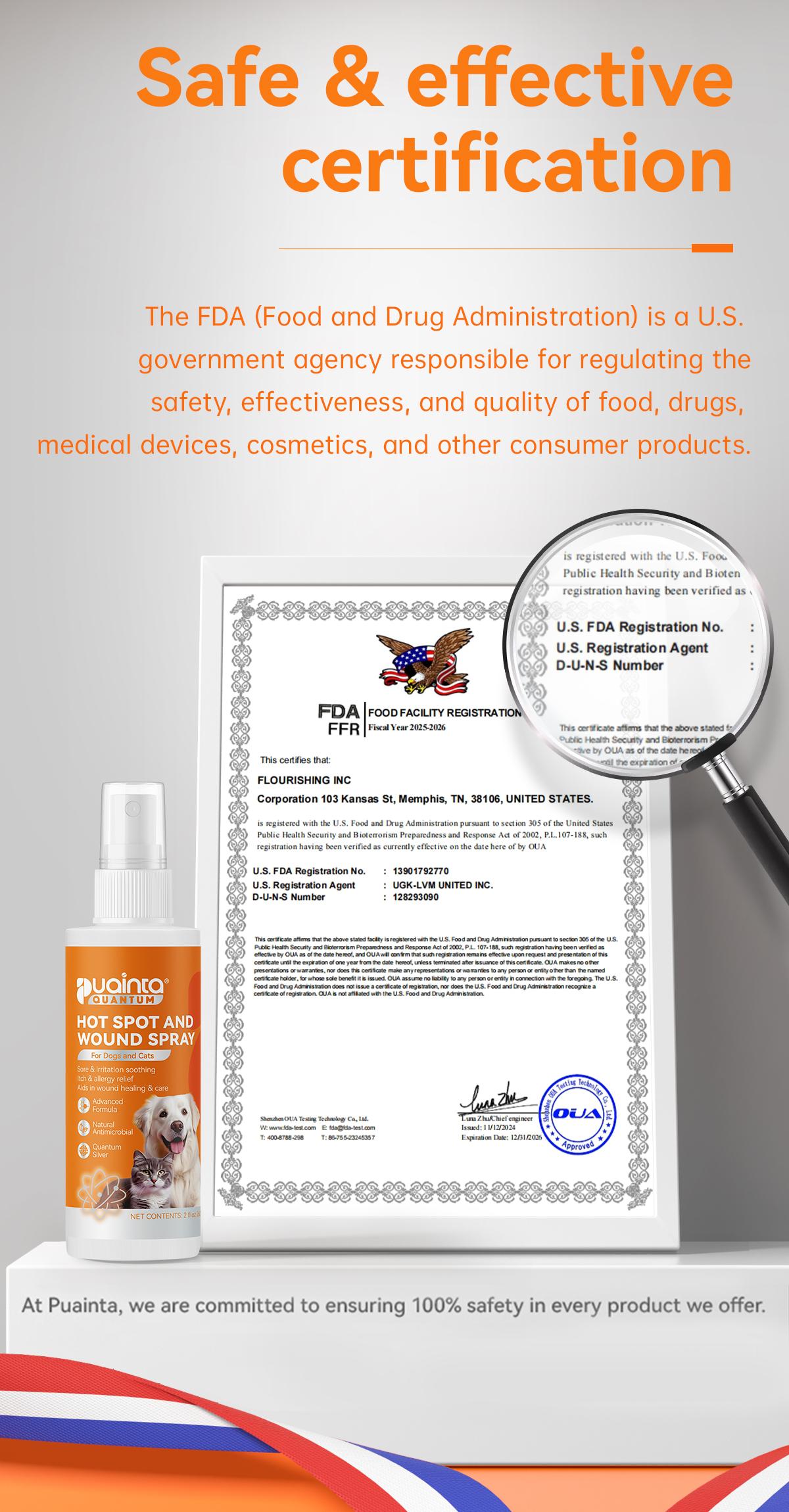 Itch Relief Spray –PUAINTA Vet Recommended Skin Soothing Quantum Silver Spray for Dogs & Cats, Helps Reduce Scratching & Hot Spot Discomfort, Gentle Daily Care, Natural Formula & Safe to Lick