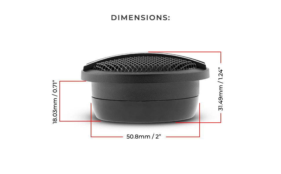 TX1 2" PEI Dome Ferrite Tweeter 0.5" VC 200 Watts