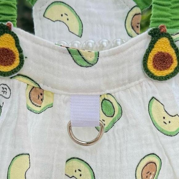 Pet Clothes Dog Cat Backless Bubble Tiered dress Cartoon Cute Summer Short Sleeve Cartoon Summer Breathable With Leash Ring D00056/D00057