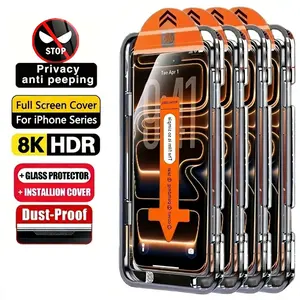 Privacy Screen Protector for iPhone 16/15/14 Pro Max Samsung S24 series, 9H Tempered Glass, Scratch Resistance Military Grade, Anti Fingerprint, No Bubbles, Smooth as Silk shockproof protection