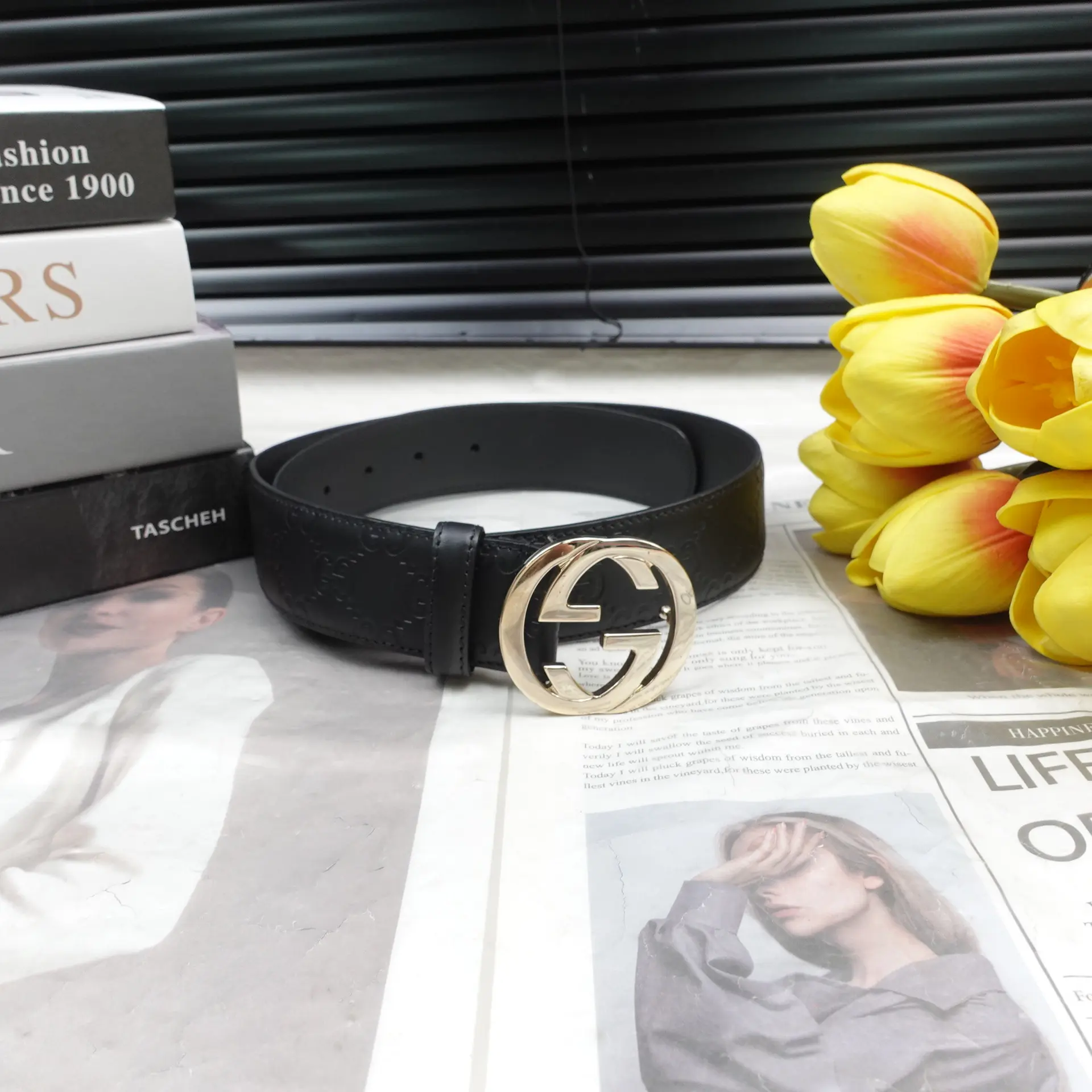 Pre-owned GUCCI Green Calfskin Belt T10331374