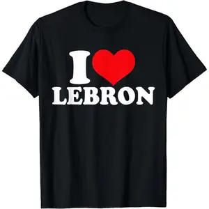 graphic tees [100% Cotton] Stylish I Love Lebron Graphic T-Shirt For Basketball Fans.