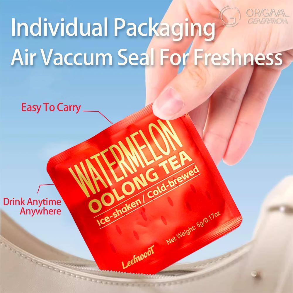 Watermelon Oolong Tea 50g (5g×10pack) With Watermelon Dragon Fruit Apple Strawberry Real Fruit Inside