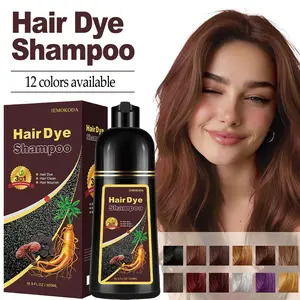 3-in-1 Cherry Brown Hair Dye Shampoo for Women & Men, Natural Instant Hair Color Shampoo for Gray Coverage, Long-Lasting 3-4 Weeks, Herbal Formula for All Hair Types, 16.9 Fl Oz (500ML)