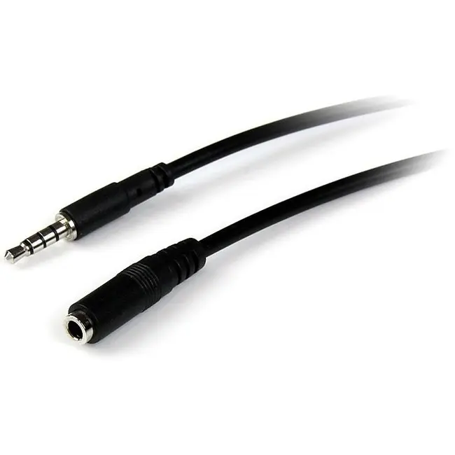 StarTech 1m 3.5mm 4-Position TRRS Headset Extension Cable - M/F, for Headphones, Audio Device Connectivity