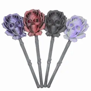 Skull Forest Rose                                      rose decor figurine flower 3dprint gothic  Decorative