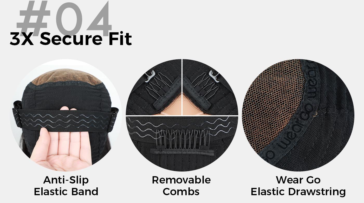 OQ Hair Highlight Balayage Color Body Wave Wig 200% Density Middle Part Wear Go T Part Lace Pre Plucked Human Hair Wigs With Smart Clips