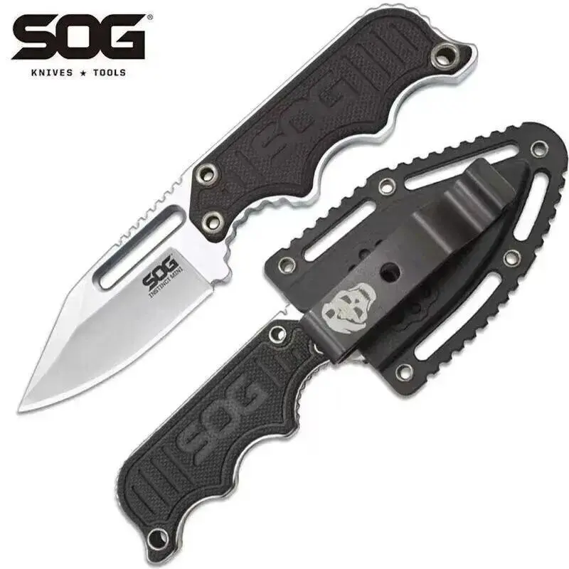 Tactical Fixed Blade Knives with G10 Handle, Mini Full Tang Stainless Steel Blade, Lightweight Neck Carry Gadget & Outdoor Tools for EDC and Camping, Portable Multipurpose Knives, Edc Outdoor Gadget, Tactical Accessories, Edc Items