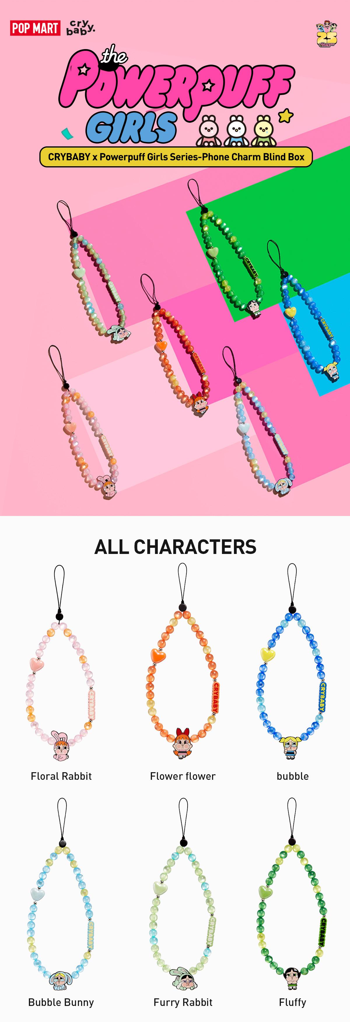 POP MART CRYBABY × Powerpuff Girls Series-Phone Charm Blind Box