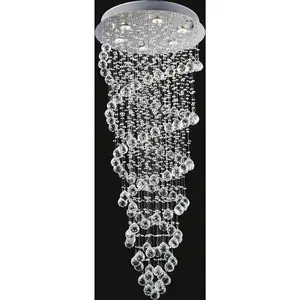 CWI Lighting Double Spiral 6 Light 20 inch Chrome Flush Mount Ceiling Light 6606C20C