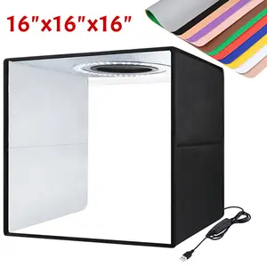 16" Large Portable LED Studio Light Box Folding Photography Shoot Tent for Photo