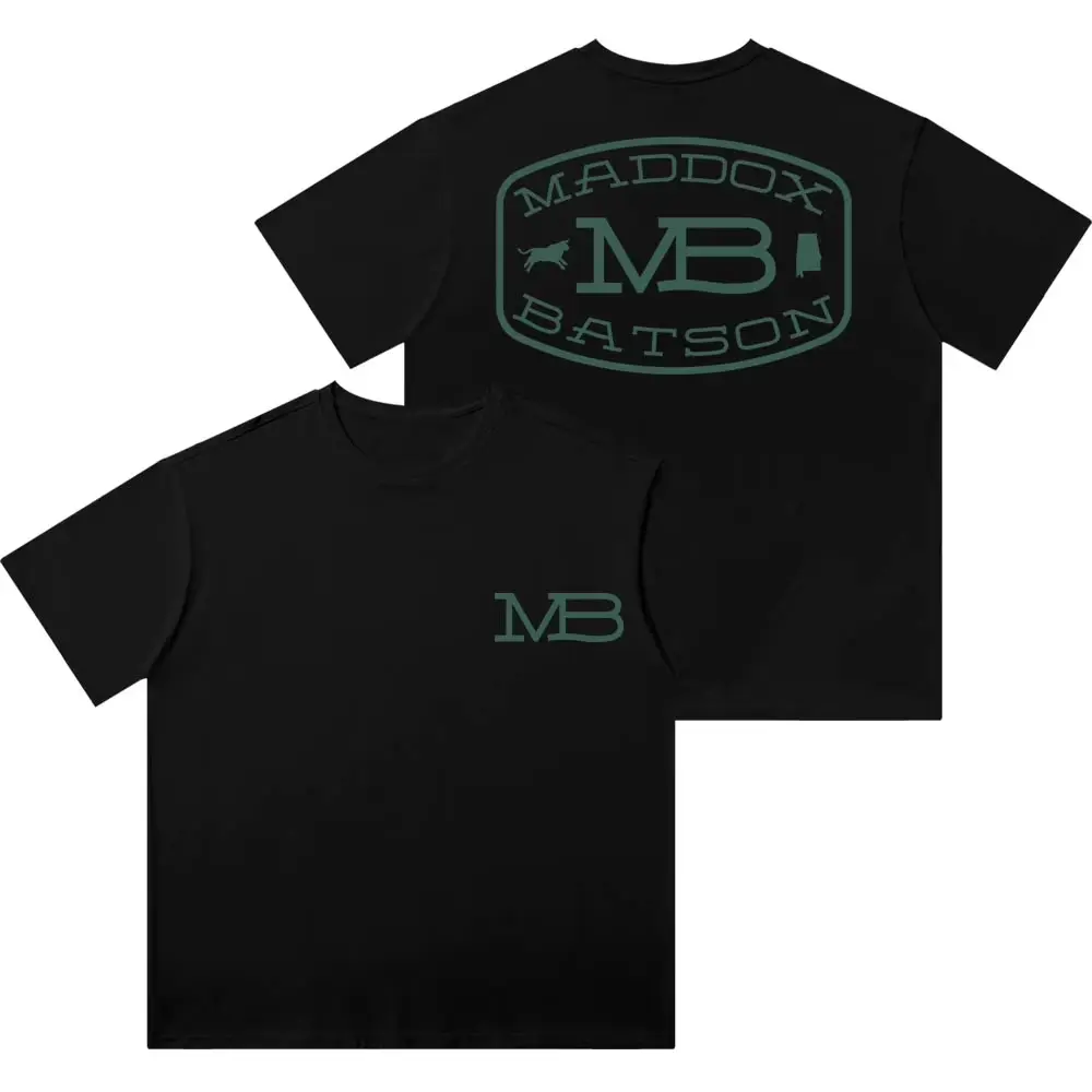 Maddox Batson MB Logo Washed Men's Cotton Short-Sleeve T-Shirt - Dacron Fabric Herringbone Figure Top, Casual Bold Edgy Goth Streetwear, Alternative Fashion Cosplay Tee (Wide Variety Styles Available), Gothic, Cute, Party, Retro