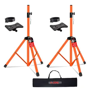 5 Core Speaker Stand Tripod Pair Heavy Duty Adjustable 54" Universal Mount for PA DJ Studio w Bag
