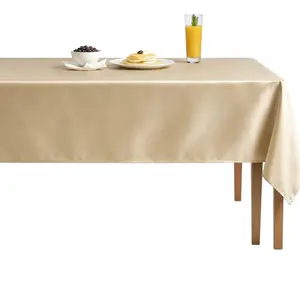 Shiny Velvet Tablecloth - Ivory