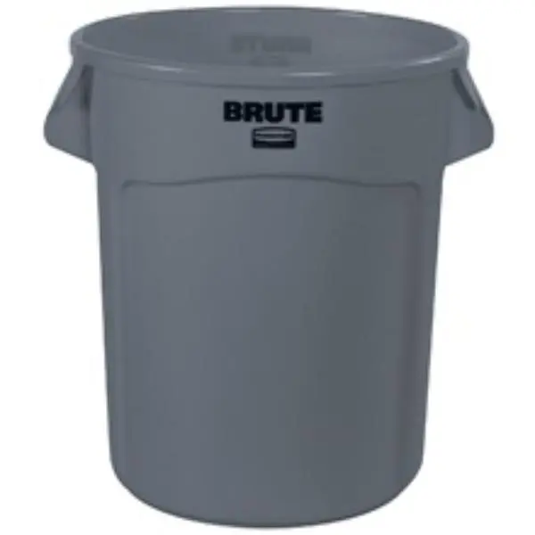 Brute RUB320CGR 20 gal Thick Plastic Washable Non-Toxic Heavy Duty Non-Rolling Large Storage Indoor Recycling Bin, Gray Home Care Container, Heavy Duty Protective Indoor Recycling Bins, Large Storage Indoor Recycling Bins
