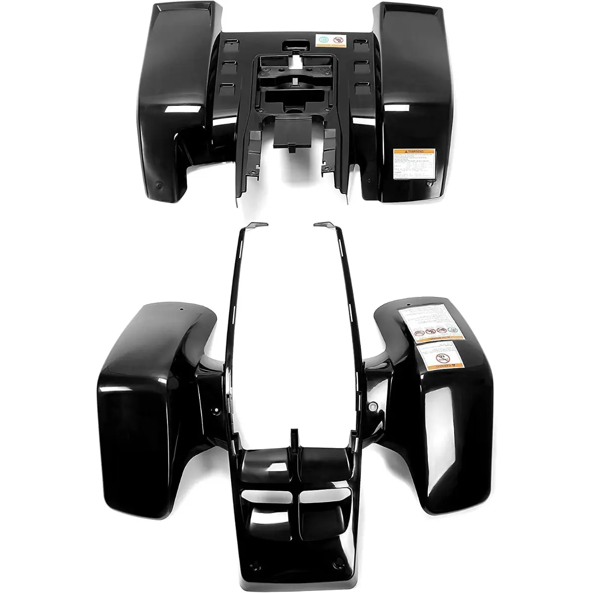 HECASA Front and Rear Fender Kit for 1987-2006 Yamaha Banshee 350 YFZ350, Black ABS Plastic, Durable ATV Protection Dust Guards, Motorcycle Parts, Vehicle, Functional