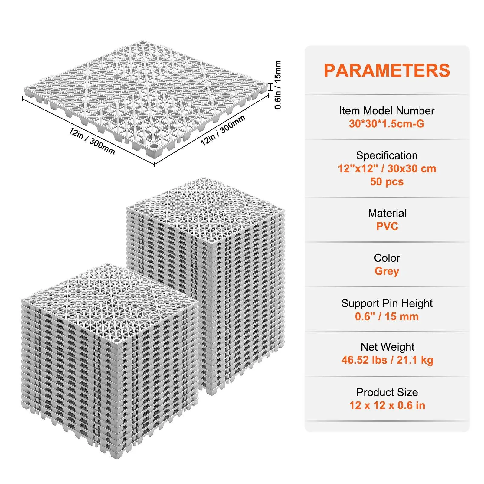 Gray - 50PCS
