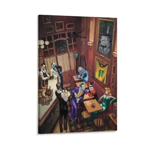 Knock Knock 24"x16" High-Quality Canvas Print Super Hero Fan Art Vibrant Room Decoration Items Artistic Illustrations wall decor wall art posters