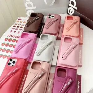 (Free lipgl0ss+Sale 65%) Rhode Lip Case + Peptide Lip Treatment Bundle | Soft Silicone Makeup Holder for iPhone