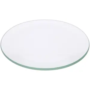 Plymor 3" Round, 5mm Thick Beveled Clear Glass Circle