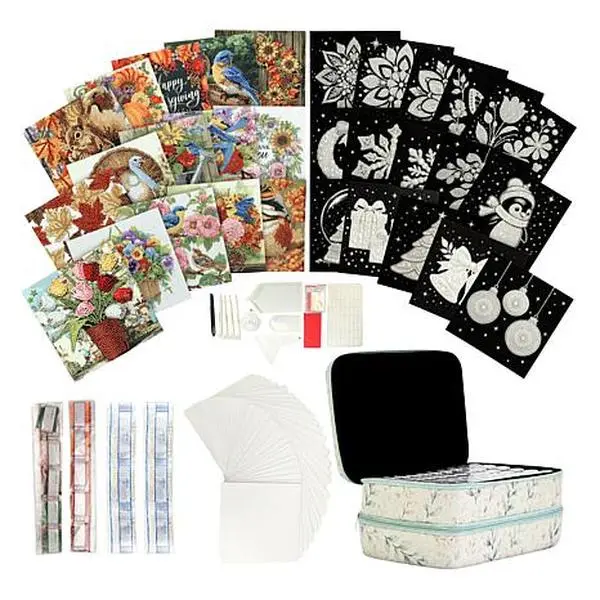 Craft Buddy Crystal & Pearl Art Greeting Cards