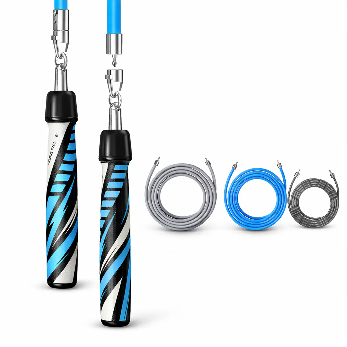 Hererope 3-in-1 Interchangeable Weighted Jump Rope Set for Fitness, Boxing & Cardio Training – Men & Women