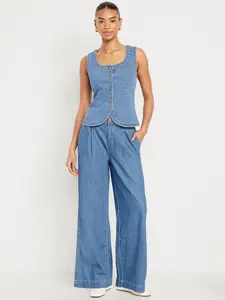 Old Navy Women's High-Waisted Taylor Trouser Wide-Leg Pants