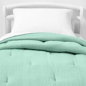 Toddler Seersucker Comforter Set Mint - Pillowfort