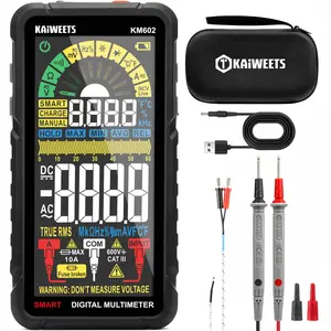 KAIWEETS Smart Multimeter Rechargeable Electrical Tester with Auto Ranging Digital Voltmeter Measures Voltage Current Resistance Continuity Capacitance Temperature Frequency NCV 6000 Counts TRMS, Electricians' Top Choice, Home DIY Repairs,Gift For Men