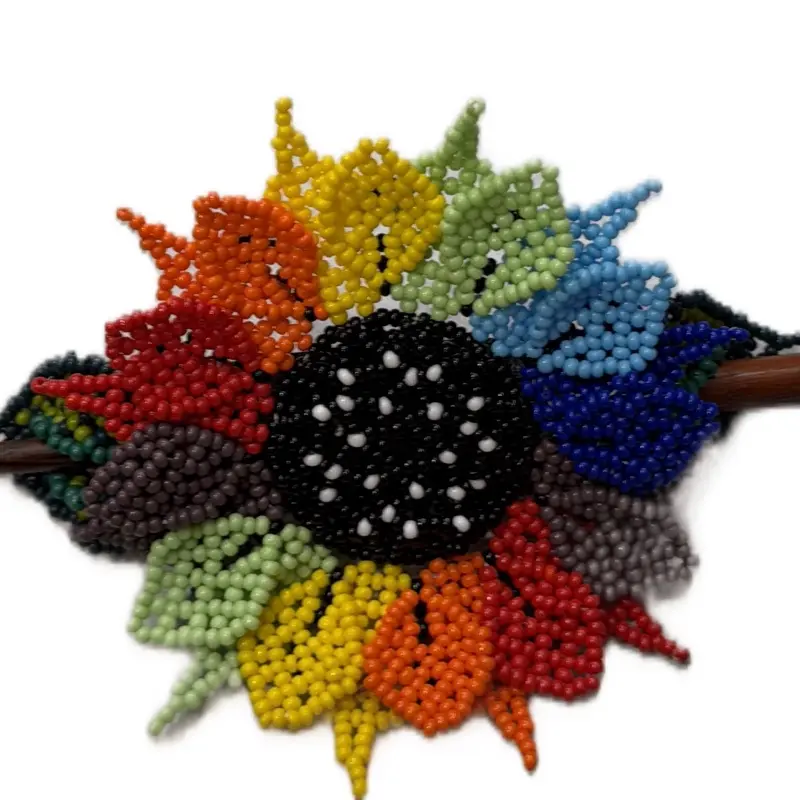 Beaded hair clips hand made in Mexico - broche de cabello hecho a mano - artesanía mexicana