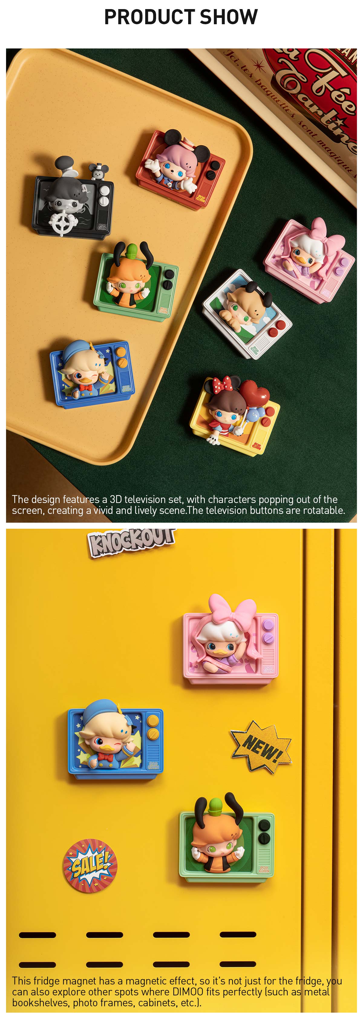 POP MART DIMOO WORLD × DISNEY Series-Fridge Magnet Blind Box,Surprise Gift POP MART DIMOO WORLD × DISNEY Series-Fridge Magnet Blind Box,Surprise Gift