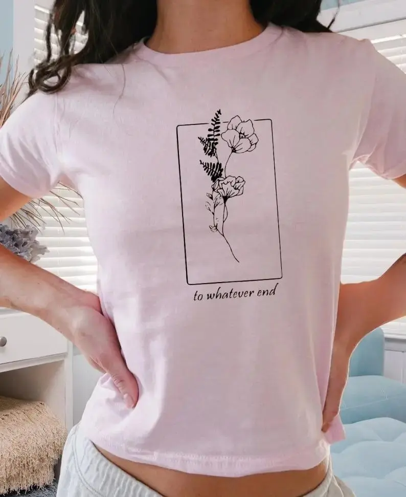 Throne of Glass Baby Tee, Aelin Quote Graphic Shirt, Fantasy Book Tee, Bookish Girl Top, Romantasy, Y2K, Reader Gift, Book Lover, Women Clothing, Gift for Her