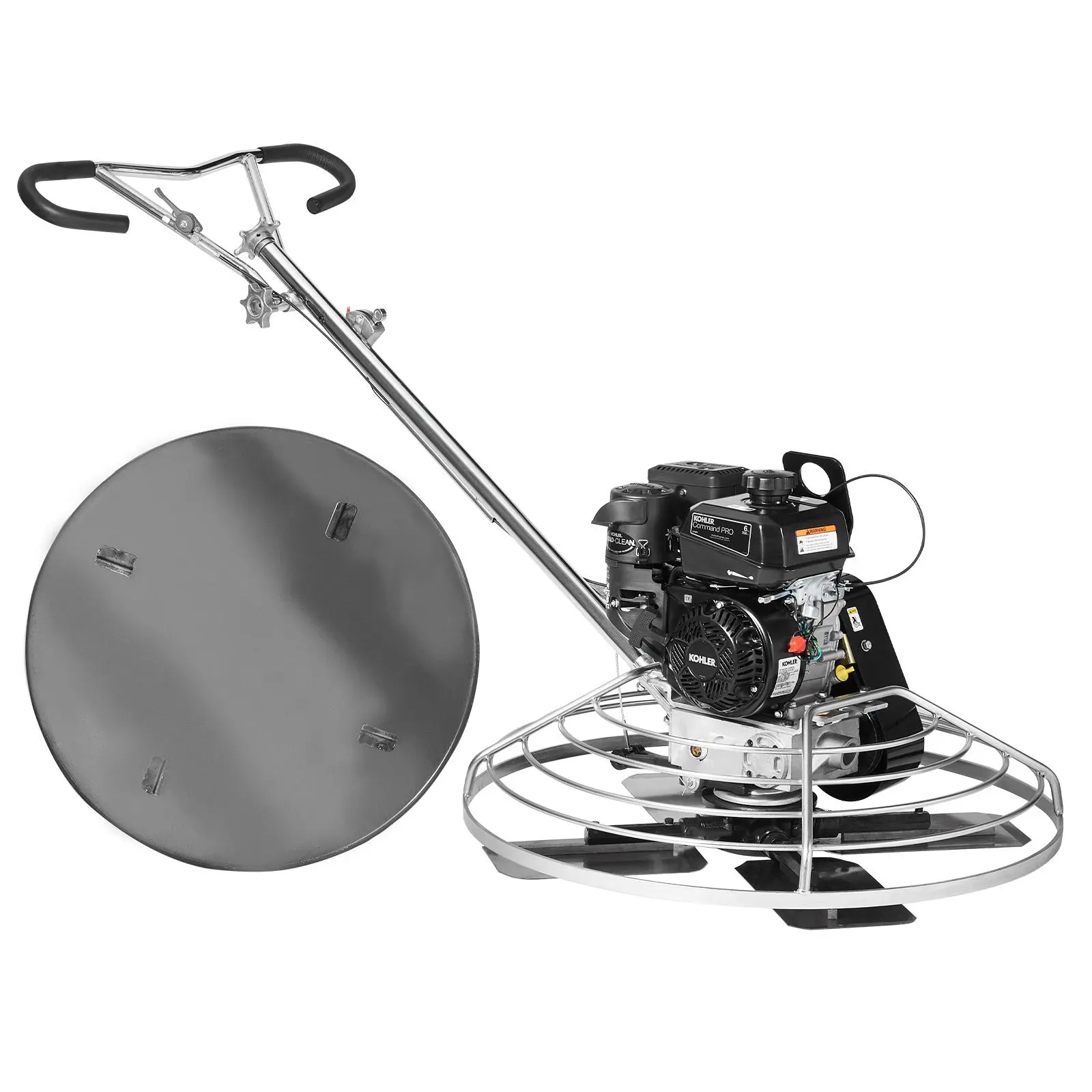【SummerFinds】VEVOR Power Trowel,  38” Walk-Behind Cement Trowel with Float Pan, 6HP Gas-Powered Smooth Concrete Surface Finisher, Heavy Duty Commercial Screed Concrete Cement with Finishing Blade, Orange
