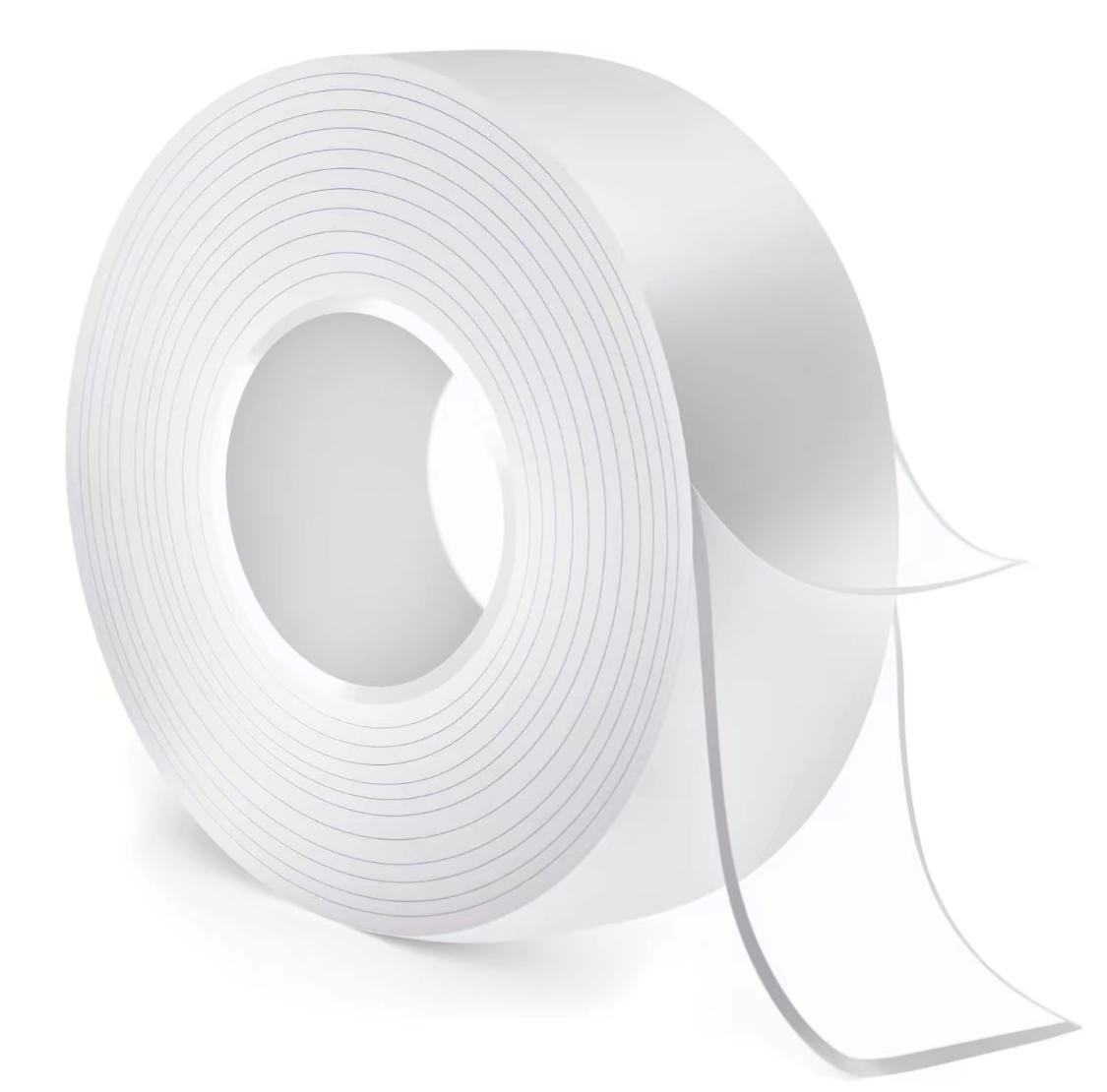 Ultra-strong Double Sided Adhesive Nano Tape Heavy Duty Transparent Reusable  Tapes Heat Resistance for Bathroom Home Decoration  Picture Hanging Picture Hanging 10.5FT Traceless Magic Tape