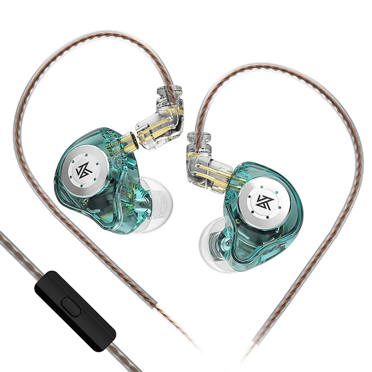 KZ EDX PRO Wired In-Ear Monitors, 10mm Dynamic Driver IEMs with 3.5mm Detachable Wire, HiFi Stereo, Deep Bass, Noise Reduction, Water Resistance, Gaming Earbuds for PC/Phone Audio Accessories