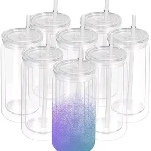 16 oz Acrílic snowglobe cup Bottles