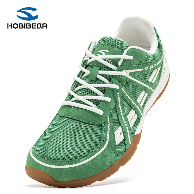 HOBIBEAR Unisex Retro Forrest Gump-Style Sneakers, Lace-up Round Toe Shoes in Synthetic Leather with Breathable Mesh and a Wide Fit, Rubber Sole, Aesthetic