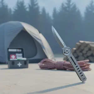 Rotating folding knife, titanium alloy pocket knife, the ideal everyday carry blade.