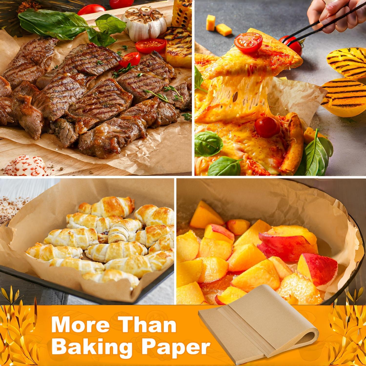 SMARTAKE Parchment Paper Baking Sheets 200Pcs 12x16 Inches Non-Stick Precut Eco-Friendly for Baking Grilling Air Fryer Steaming Bread Cup Cake Cookie