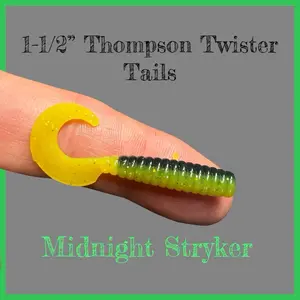 1-1/2” Twister Tail Series for Fishing Lures - Assorted Colors 10PK