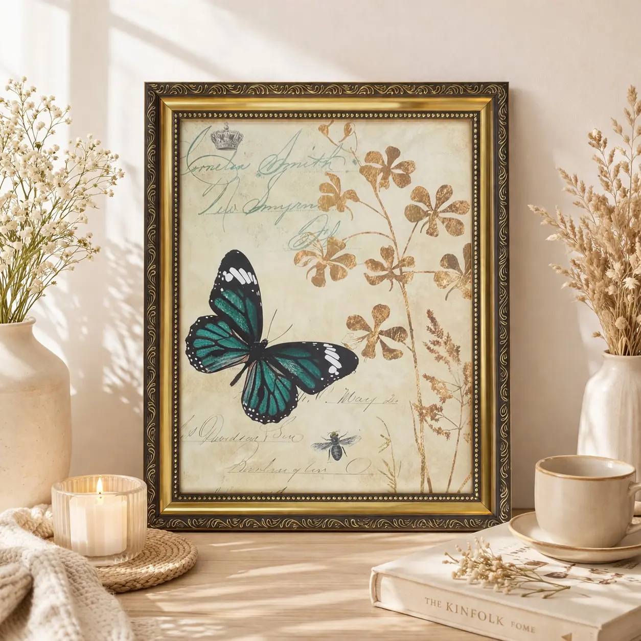 Vintage Photo Frame with Ornate Detailing, Detailed Frame, Classic Decorative Picture Frame for Wall Hanging or Tabletop Display, 7-10 Inch Photos
