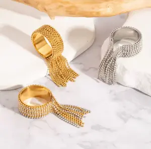 Stainless Steel Dangly Ring