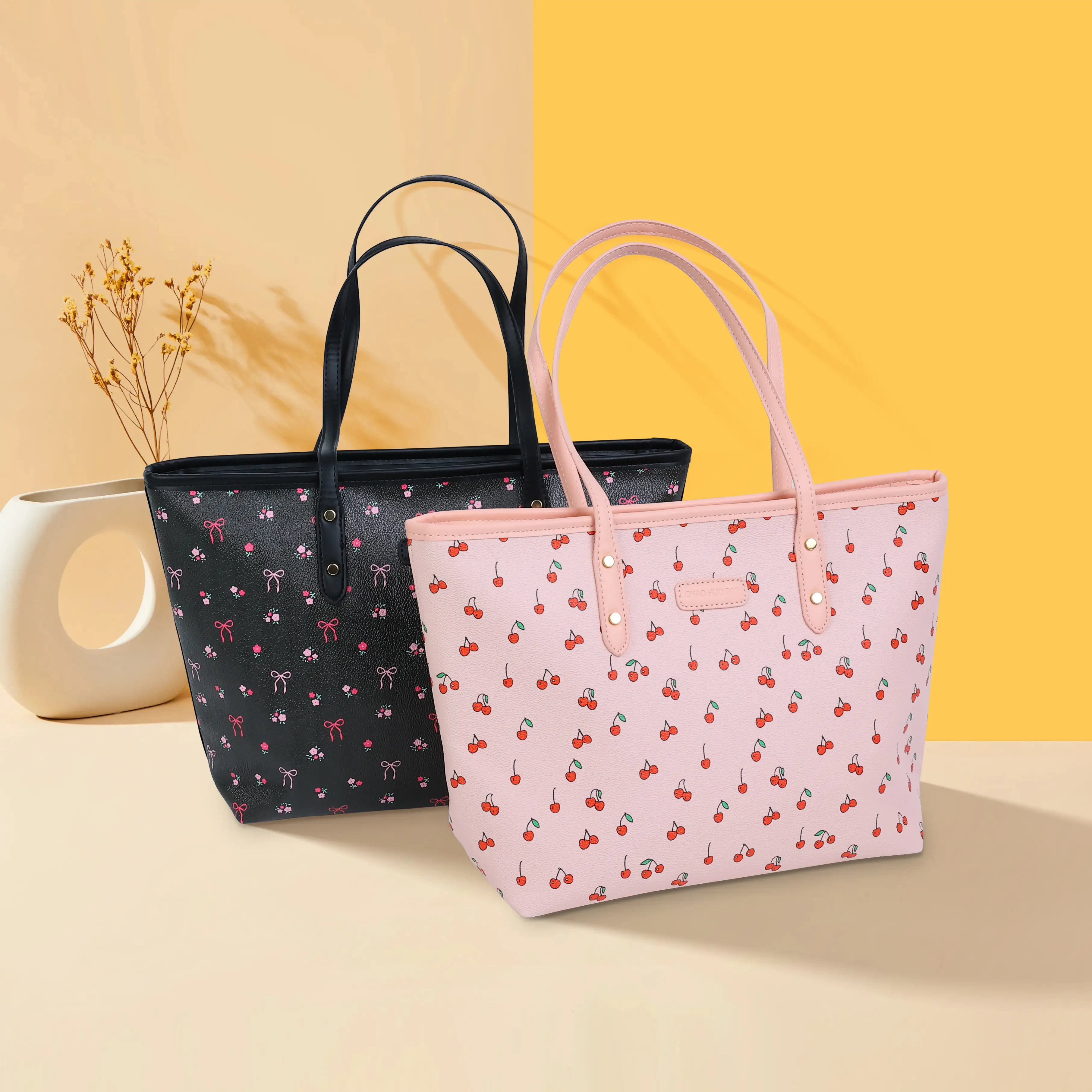 Fashion Large Capacity Tote Bag with Elegant Bow Print, Versatile Designer Shoulder and Underarm Bag for Women, Perfect for Work Commute, Dating, and Shopping, Tote Bags Women, Designer Inspired Bags