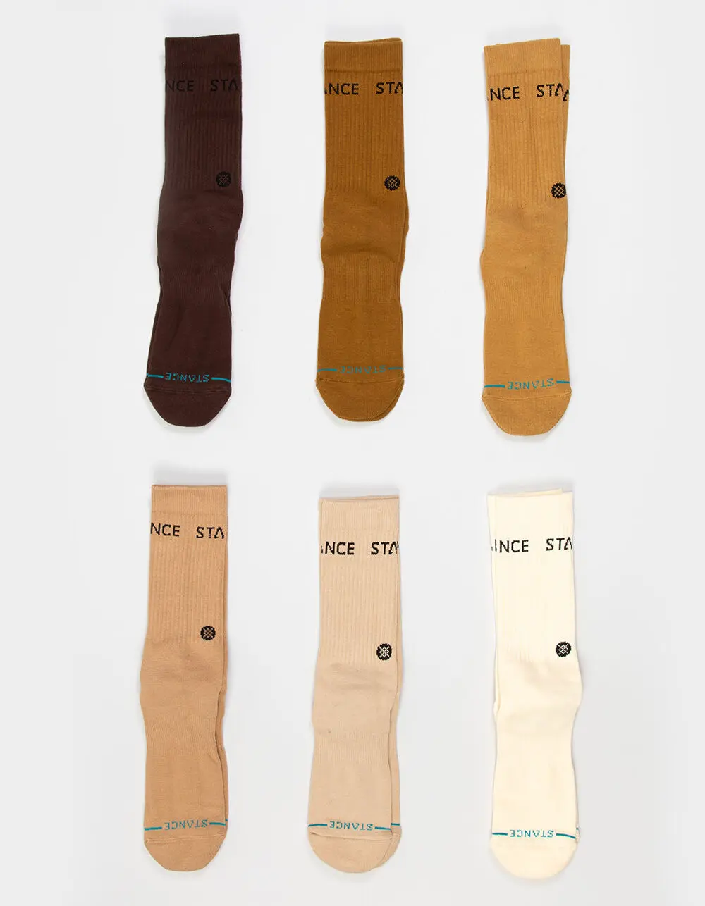 STANCE Origin 6 Pack Mens Crew Socks