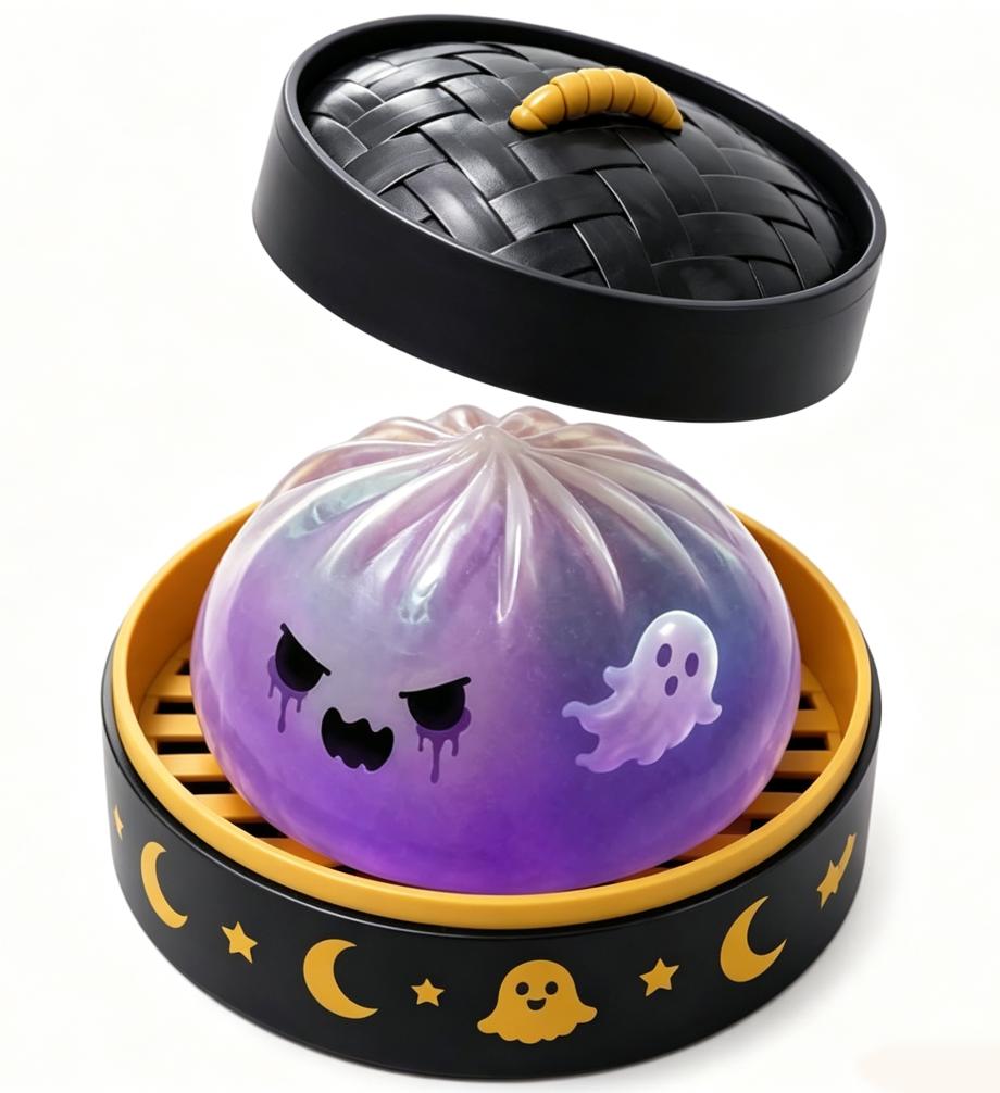 Halloween Dumpling Squishy Toy, Soft Slow Rising Stress Relief Squeeze Toy, Cute Kawaii Halloween Fidget Toy in Multiple Styles, Perfect Gifts for Friends and Family
