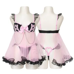 Jirai Kei Babydoll Lingerie Set Top Womenswear Anime