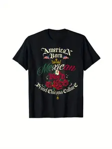 Summer t Shirts Chicana Style Women'S American Born Mexican Descent Chingona Casual