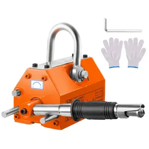 【FathersDayGift】VEVOR Magnetic Lifter, 1320 lbs/600kg Pulling Capacity, 2.5 Safety Factor, Steel and Neodymium, Lifting Magnet with Release, Permanent Lift Magnets, Heavy Duty Magnet for Hoist, Block, Shop Crane