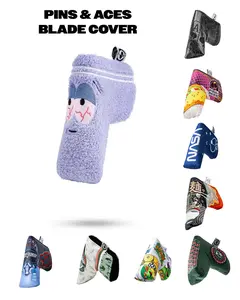 Pins and Aces- Blade Putter Covers - Magnetic Blade Putter Head Covers Unique Fun Designs Durable Premium Construction Strong Magnetic Closure Soft Protective Interior Fits Odyssey, Scotty Cameron, TaylorMade, Ping, Callaway, PXG, Cobra, Cleveland